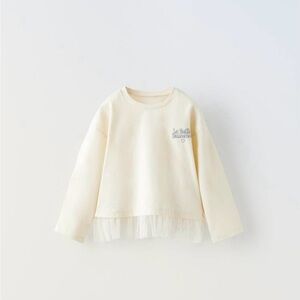 Zara Girls Embroidered Top 4-5y
